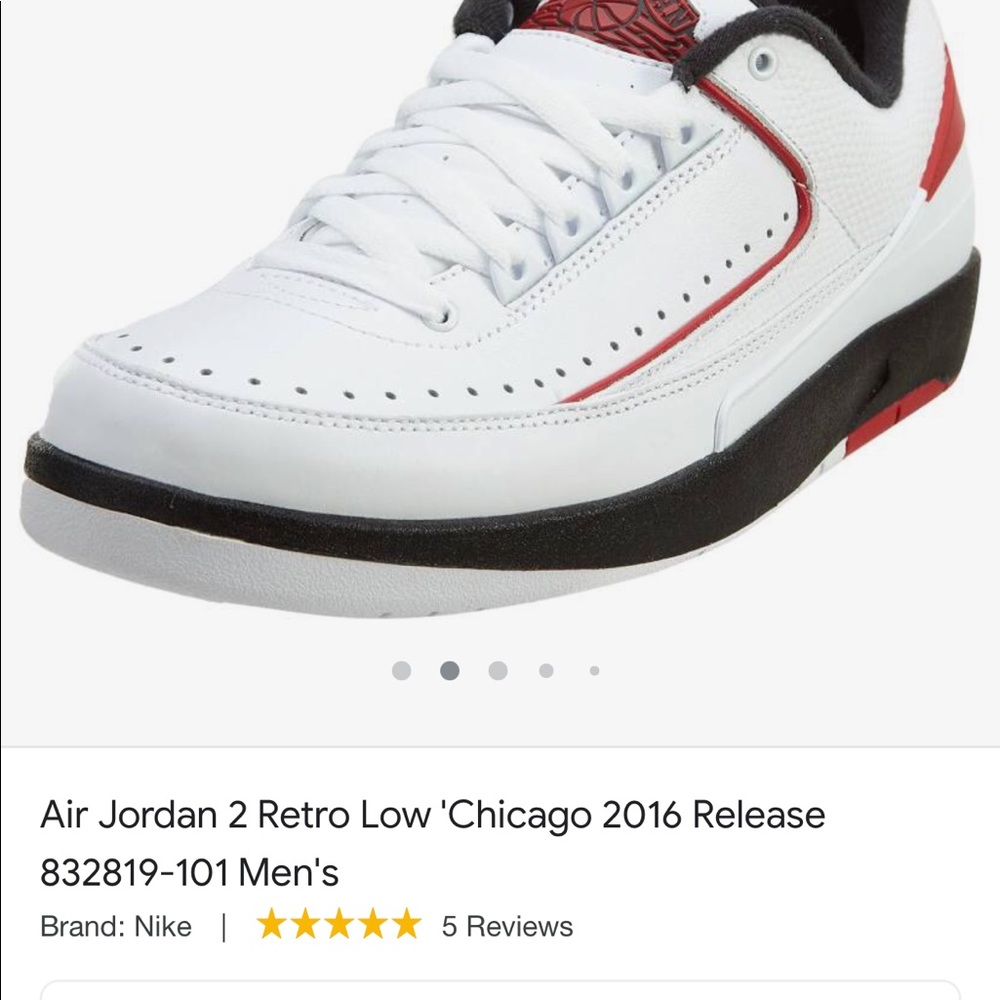 Nike Air Jordan 2 original Retro Low Mens size 11 Basketball Shoes White Red